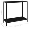 vidaXL Console Table Black 80x35x75 cm Tempered Glass