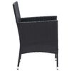 vidaXL Garden Dining Chairs 4 pcs Poly Rattan Black