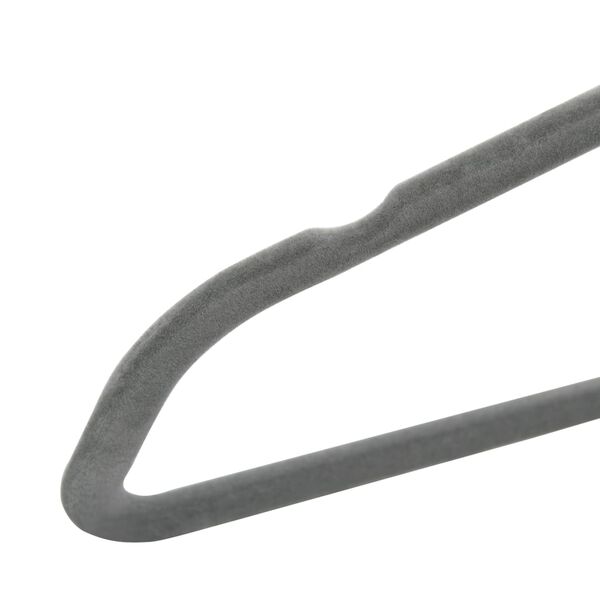 vidaXL 20 pcs Clothes Hanger Set Anti-slip Grey Velvet