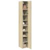 vidaXL Slim Storage Cabinet Sonoma Oak 30x42.5x225 cm Engineered Wood