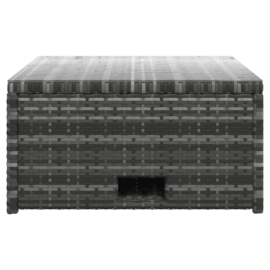 vidaXL 4 Piece Garden Lounge Set with Cushions Poly Rattan Grey
