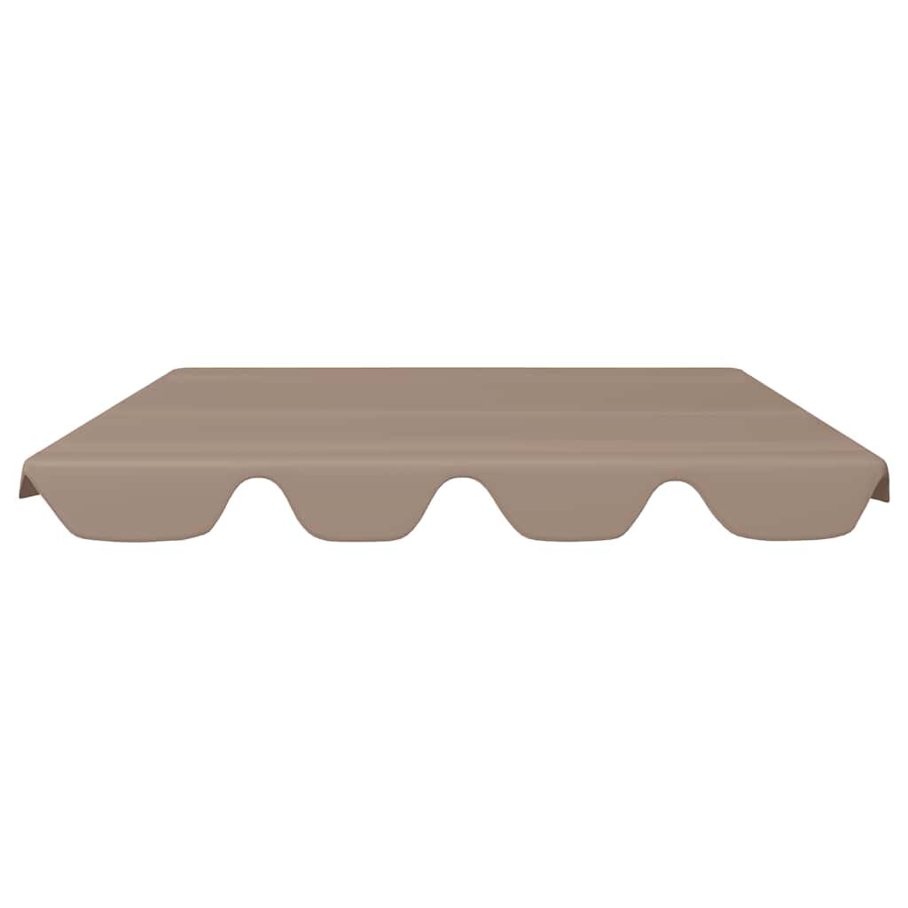 vidaXL Replacement Canopy for Garden Swing Taupe 188/168x145/110 cm