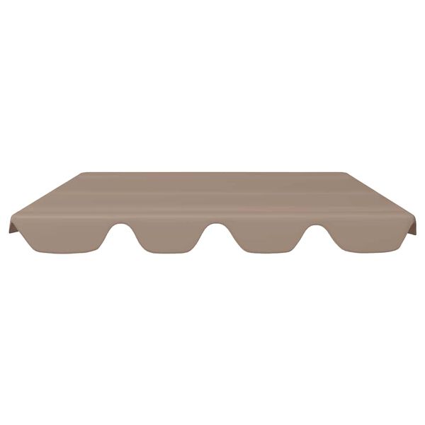 vidaXL Replacement Canopy for Garden Swing Taupe 188/168x145/110 cm