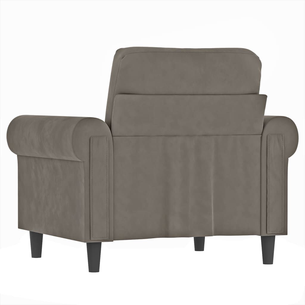 vidaXL Sofa Chair Light Grey 60 cm Velvet