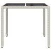 vidaXL Garden Dining Table White 90 x 90 x 75 cm Poly rattan