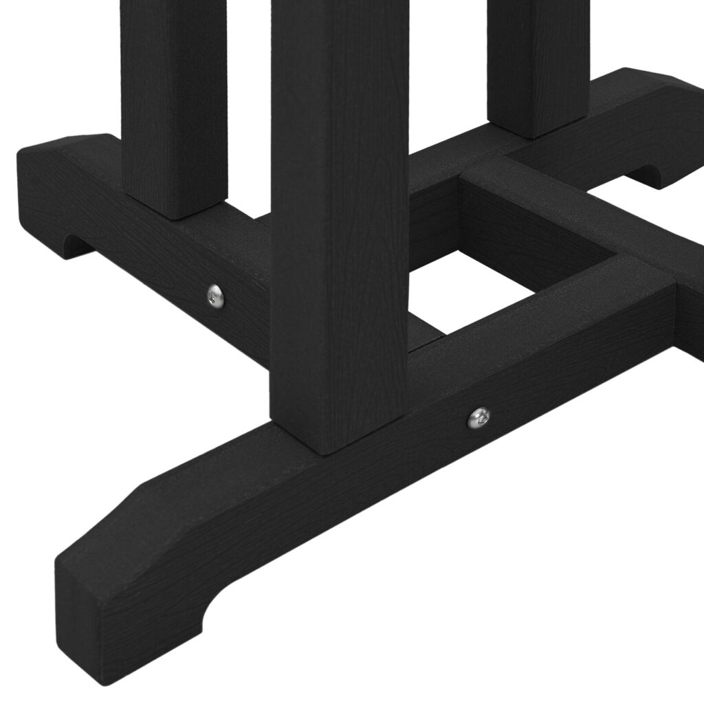vidaXL Bar Table Black 55 x 55 x 107 cm HDPE