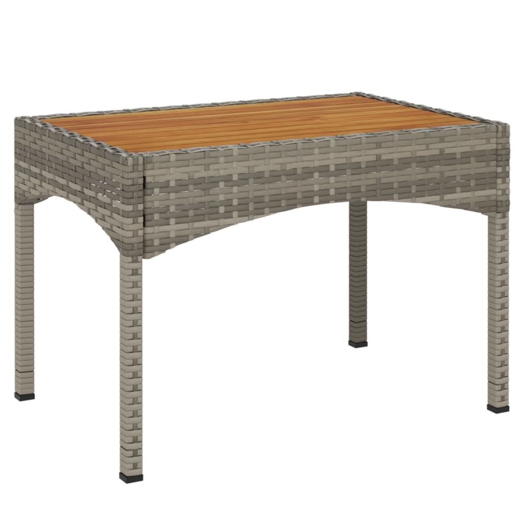 vidaXL 5 Piece Garden Dining Set with Cushions Grey Poly Rattan