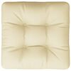 vidaXL Pallet Cushion Cream 50x50x12 cm Fabric