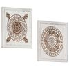 vidaXL Hand-Carved Wall Panels 2 pcs MDF 40x40x1.5 cm