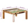 vidaXL Coffee Table 80x80x40 cm Solid Reclaimed Wood