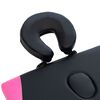 vidaXL 2-Zone Foldable Massage Table Aluminium Black and Pink