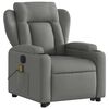 vidaXL Electric Stand up Massage Recliner Chair Dark Grey Fabric