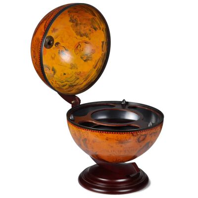 vidaXL Tabletop Globe Bar Wine Stand Wood