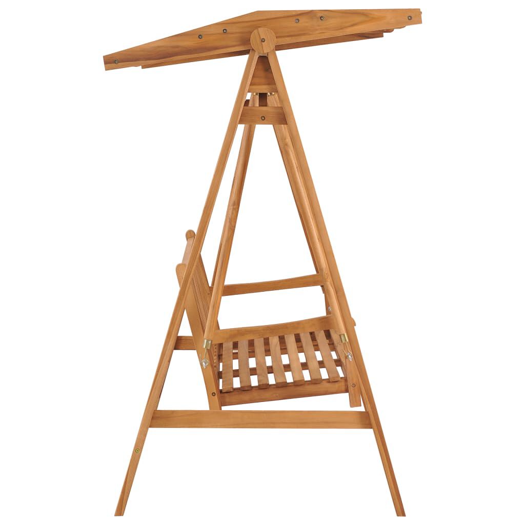 vidaXL Swing Bench 170 cm Solid Teak Wood