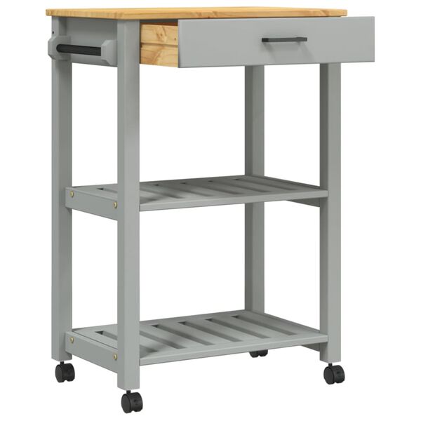 vidaXL Kitchen Trolley MONZA 60x40x90 cm Solid Wood Pine