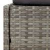 vidaXL Garden Bed Grey 110x200 cm Poly Rattan