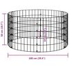 vidaXL Circular Gabion Pole Galvanised Steel &Oslash;100x50 cm