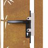 vidaXL Garden Gate 105x180 cm Corten Steel Bamboo Design
