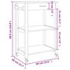 vidaXL Kitchen Trolley MONZA 60x40x90 cm Solid Wood Pine