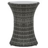 vidaXL 3 Piece Bistro Set with Cushions Poly Rattan Grey