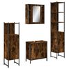 vidaXL 4 Piece Bathroom Cabinet Set Smoked Oak Engineered Wood