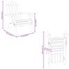 vidaXL Garden Adirondack Chair with Footrest Solid Acacia Wood