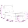 vidaXL Chaise Longue Dark Grey Fabric