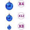 vidaXL 100 Piece Christmas Ball Set Blue