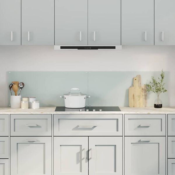 vidaXL Kitchen Backsplash 2 pcs White 90 x 40 cm Tempered Glass