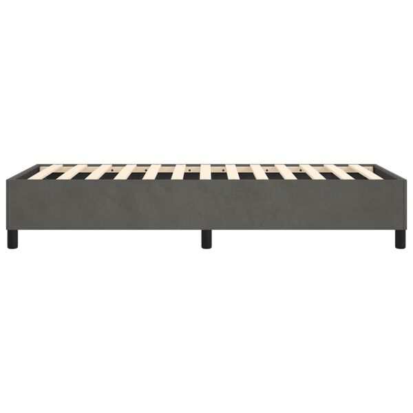 vidaXL Bed Frame without Mattress Dark Grey Twin XL Velvet (US Only)