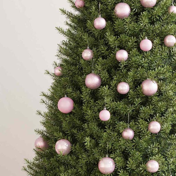 vidaXL 100 Piece Christmas Ball Set Pink