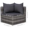 vidaXL 9 Piece Garden Lounge Set with Cushions Poly Rattan Grey