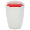 vidaXL Storage Stool White and Red Faux Leather