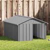 vidaXL Dog House Grey 116.5x153x81.5 cm Galvanised Steel