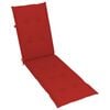 vidaXL Outdoor Deck Chair with Footrest and Cushion Solid Acacia Wood