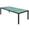 vidaXL 11 Piece Outdoor Dining Set with Cushions Poly Rattan Black