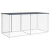 vidaXL Chicken Cage with Roof Anthracite 203x98x90 cm Galvanised Steel