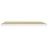 vidaXL Floating Wall Shelf Oak and White 80x23.5x3.8 cm MDF