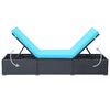 vidaXL Sun Lounger with Cushion Poly Rattan Black