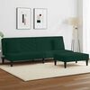 vidaXL 2 Piece Sofa Set with Pillows Dark Green Velvet