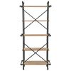 vidaXL Bookcase Solid Firwood and Steel 80x42x180 cm