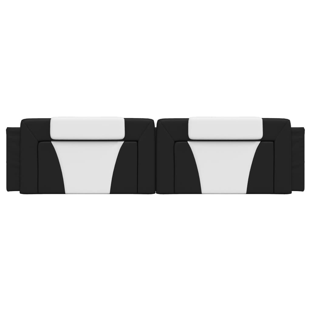 vidaXL Headboard Cushion Black and White 193 cm Faux Leather