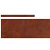 vidaXL Lawn Edging Rusty 450 x 0.05 x 20 cm Weathering Steel