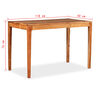 vidaXL Dining Table Solid Wood 118x60x76 cm