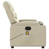vidaXL Massage Recliner Chair Cream Faux Leather