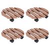 vidaXL Plant Trolleys 4 pcs Brown &Oslash;30x7,5 cm WPC
