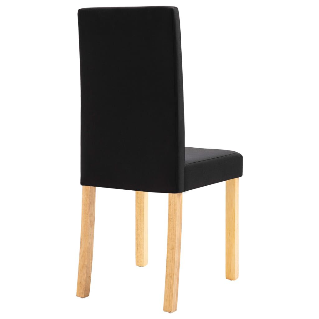 vidaXL Dining Chairs 2 pcs Black Fabric