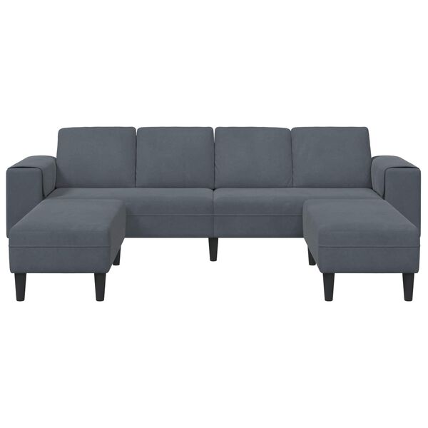 vidaXL Living Room Couch 3 pcs Dark Grey