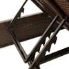 vidaXL Double Sun Lounger with Cushions Brown Poly Rattan