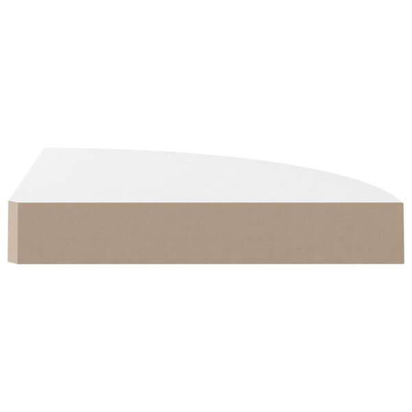 vidaXL Floating Corner Shelf High Gloss White 25x25x3.8 cm MDF